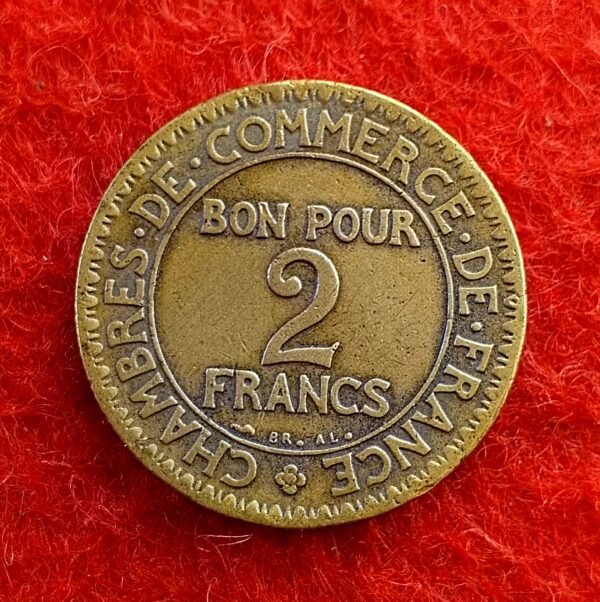 France 2 Francs Chambers of Commerce 1924 Coin