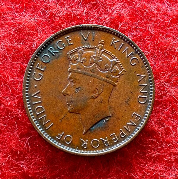 Ceylon (Sri Lanka) 1 Cent - George VI 1942 Coin - Image 2