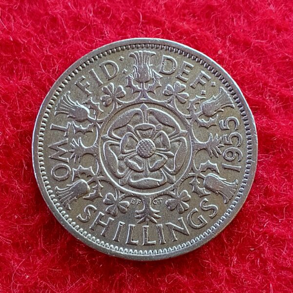 United Kingdom (UK) 2 Shillings - Elizabeth II 1st portrait 1955 Coin