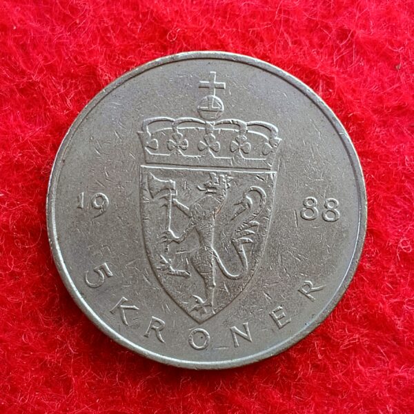 Norway 5 Kroner - Olav V 1988 Coin