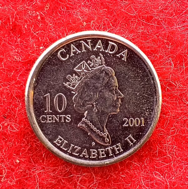 Canada 10 Cents - Elizabeth II Year of Volunteers 2001 Coin