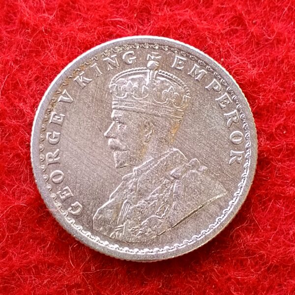 British India 1/2(Half) Rupee - George V 1934 Silver Coin - Image 2