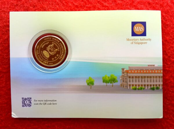 Singapore 10 Dollars 100th Birth Anniversary of Mr Lee Kuan Yew 2023 Coin - Image 2