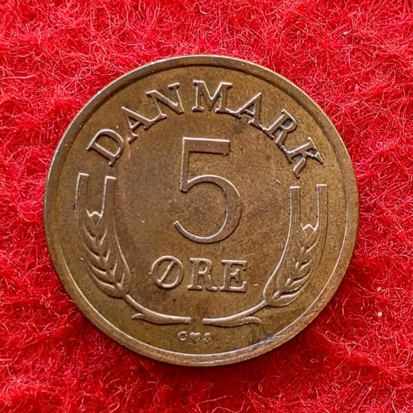  Denmark 5 Ore - Frederik IX 1963 Coin