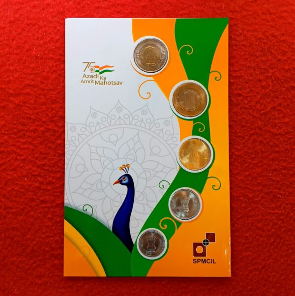 Azadi ka Amrit Mahotsav Circulation Coins Series 2023 Envelope Pack (Akam Series Coins - Special Edition) 1 Re, Rs 2, Rs 5, Rs 10, Rs 20 - Image 3