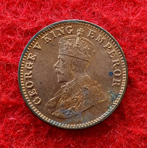 British India 1/4 Anna - George V 1918 Coin - Image 2