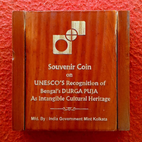 2023 - Unesco’s Recognition Of Bengal’s Durga Puja As Intangible Cultural Heritage Souvenir Coin - Image 2