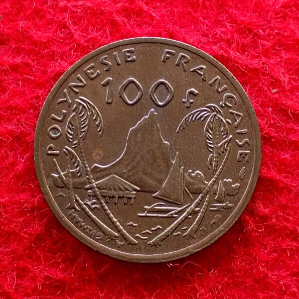  French Polynesia 100 Francs with IEOM 1987 Coin