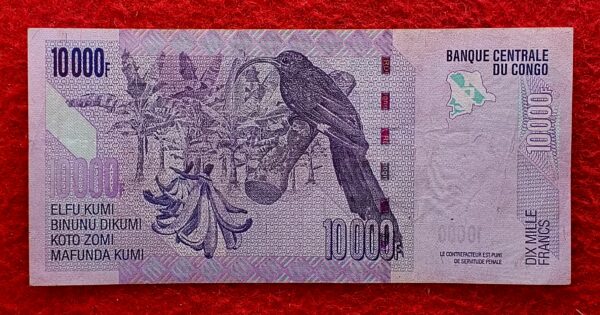 Democratic Republic of the Congo 10000 Francs 2022 Banknote  - Image 2