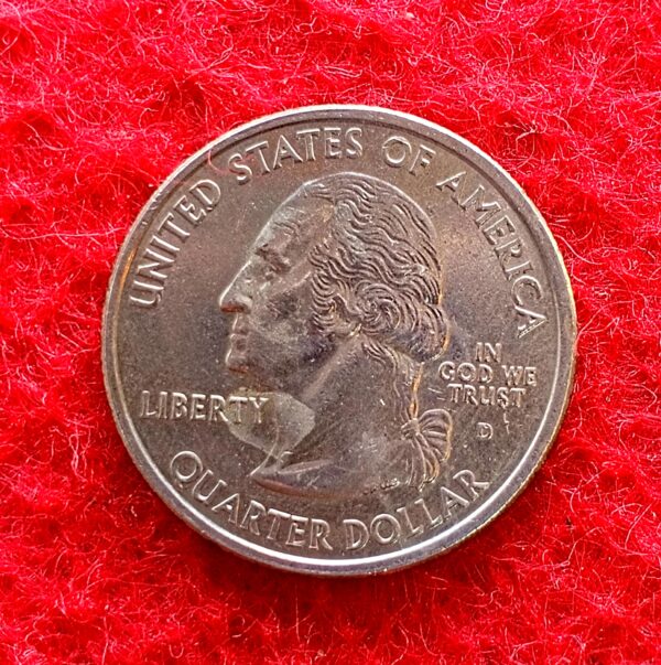 USA ( United States) 1/4  Dollar "Washington Quarter"  Indiana 2002 Coin D (Mint of Denver) - Image 2