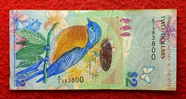 Bermuda (British Overseas Territories) 2 Dollars - Elizabeth II Bluebird 2009 Banknote