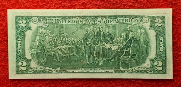 United States (USA) 2 Dollars Federal Reserve Note Thomas Jefferson 1976 Banknote (Green Seal) - Image 2