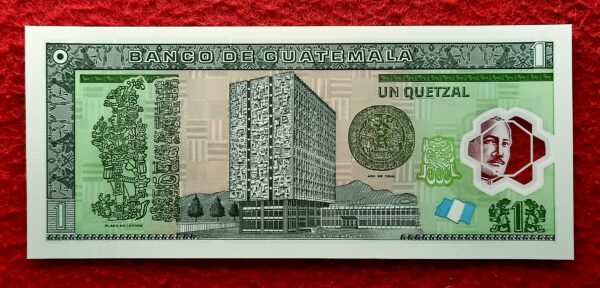 Guatemala 1 Quetzal Jose Maria Orellana 2012 Polymer Banknote - Image 2