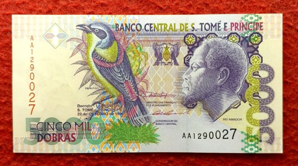 Sao Tome and Principe 5000 Dobras 1996 Banknote