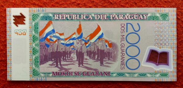 Paraguay 2000 Guaranies 2008 Polymer Banknote - Image 2