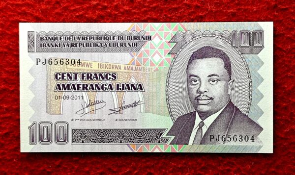 Burundi 100 Francs Small 2011 Banknote