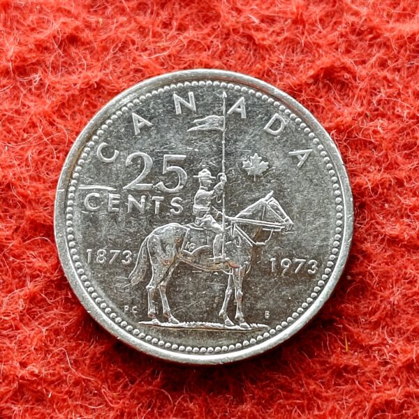 Canada 25 Cents - Elizabeth II Royal Canadian Mounted Police 1973 Coin