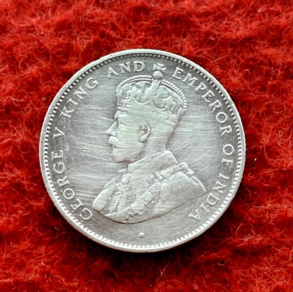 Ceylon (Sri Lanka) 50 Cents - George V 1913 Silver Coin - Image 2