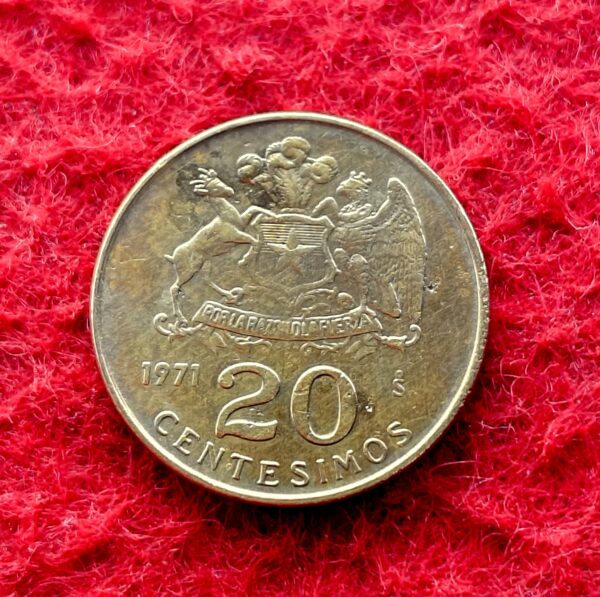 Chile 20 Centesimos 1971 Coin 