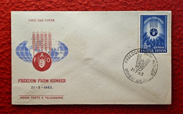 FDC - 1963 Freedom From Hunger (Bombay)