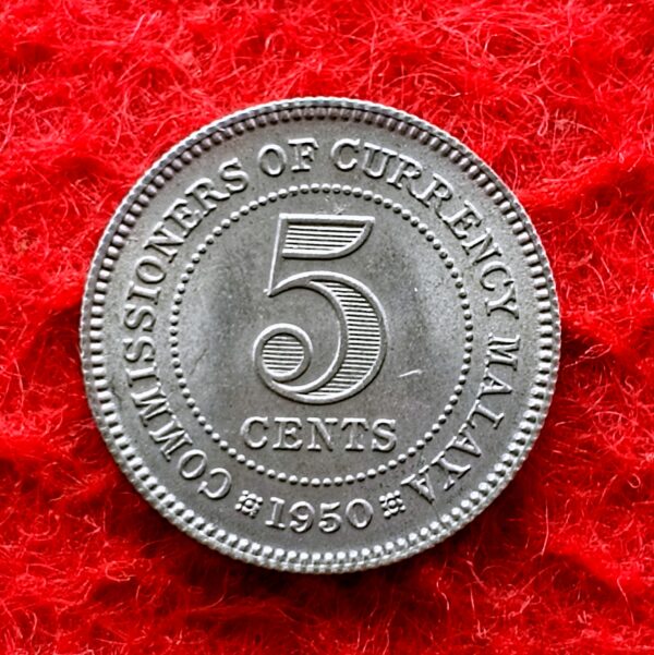 Malaya (Malaysia) 5 Cents - George VI 1950 Coin