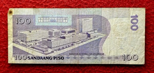 Philippines 100 Piso President Manuel A. Roxas Banknote - Image 2