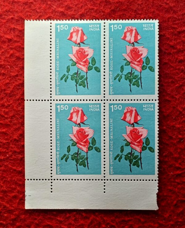 Stamp - Rose Mrinalini Block of 4