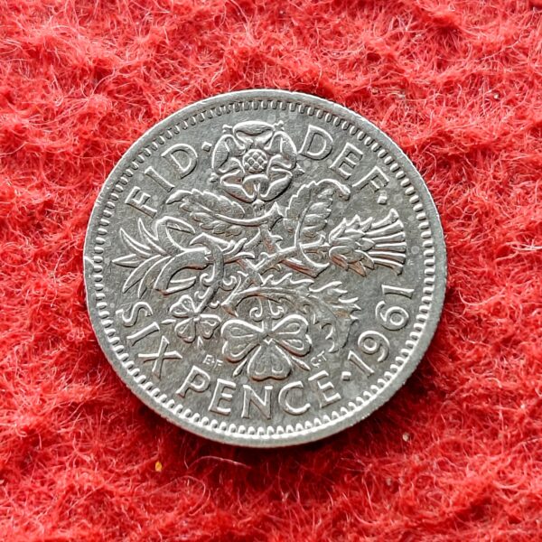 United Kingdom (UK) 6 Pence Elizabeth II 1961 Coin