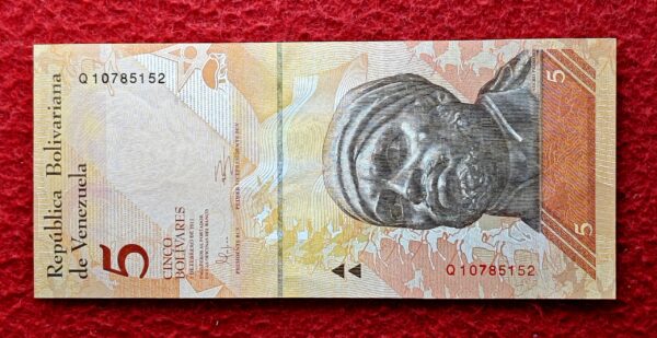 Venezuela 5 Bolivares 2011 Banknote