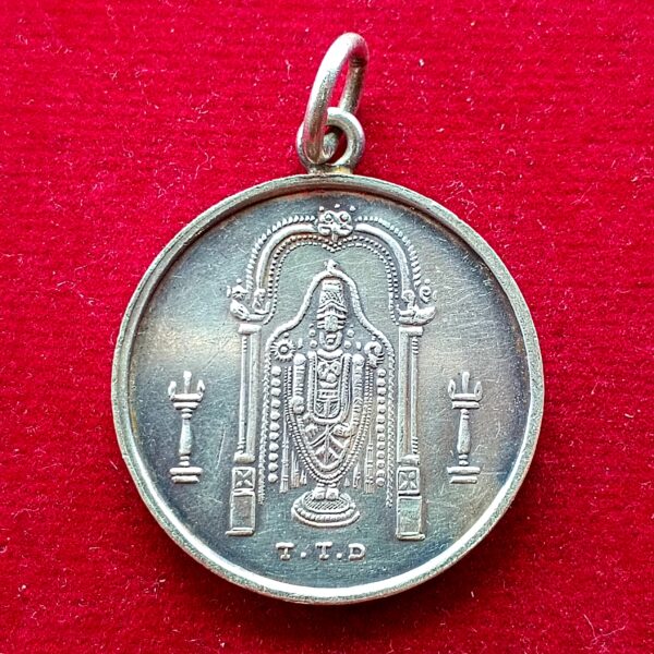 Tirupati Balaji Silver Medallion Pendant (10g)