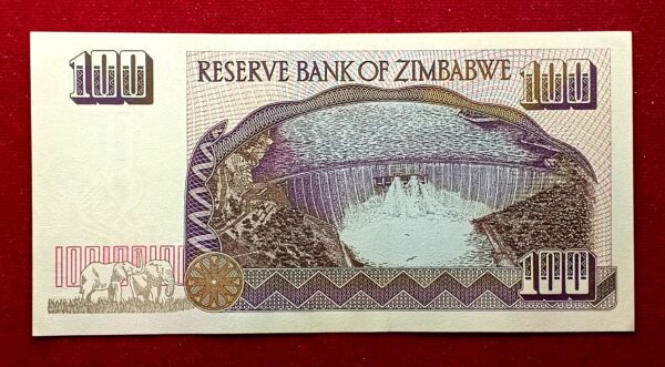 Zimbabwe 100 Dollars Matopos National Park 1995 Banknote - Image 2