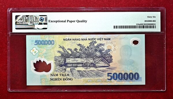 Vietnam 500000 Dong "Specimen" Polymer Banknote (PMG) Graded 66 Gem Uncirculated EPQ - Image 2