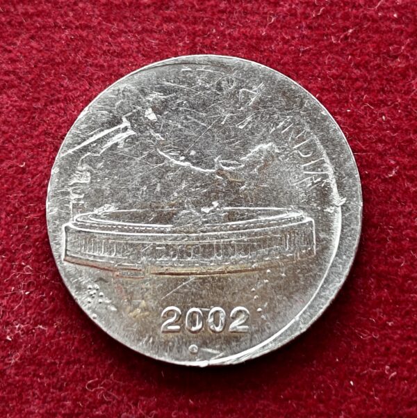 50 Paise 2002 Off Center Error Coin (Noida Mint)