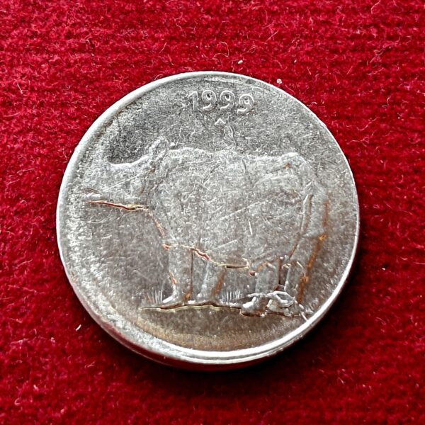 25 Paise 1999 Off Center Error Coin (Mumbai Mint) - Image 2