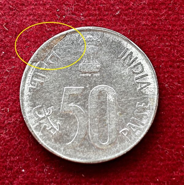 50 Paise 2002 Cud Error Coin