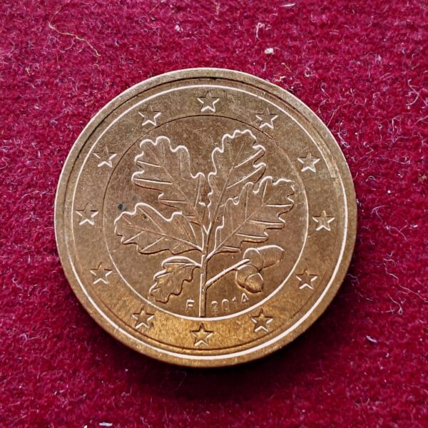 Federal Republic of Germany 2 Euro Cent Oak Twig 2014 Coin