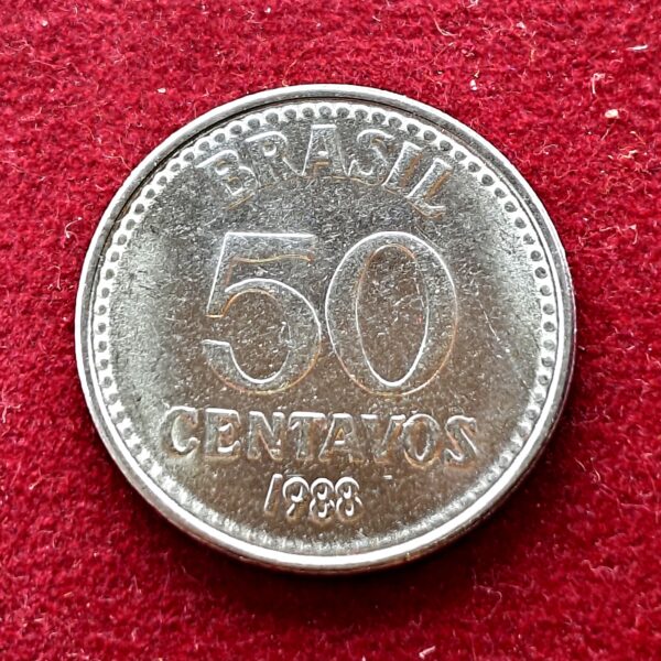 Brazil 50 Centavos 1988 Coin 