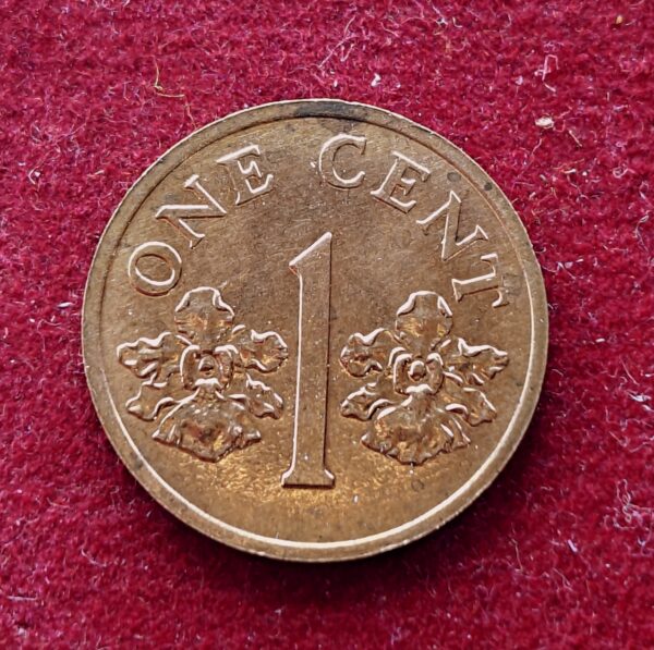 Singapore 1 Cent ribbon downwards 2001 Coin