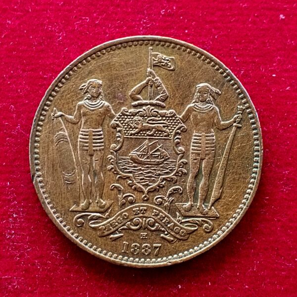 British North Borneo (Malaysia) 1 Cent 1887 Coin  - Image 2