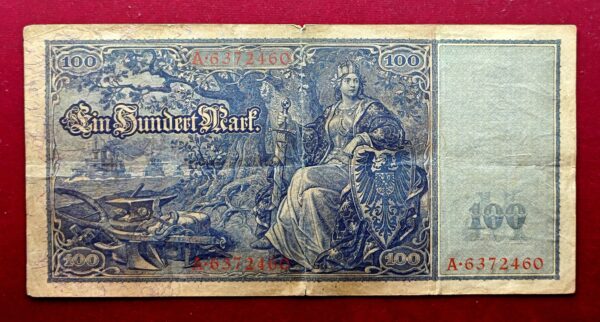 Germany 100 Mark Reichsbanknote Red Seals 1910 Banknote - Image 2