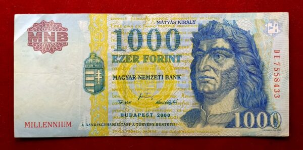 Hungary 1000 Forint Millennium 2000 Commemorative Banknote