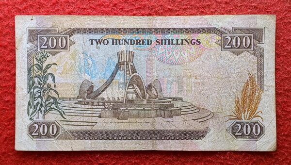 Kenya 200 Shillings President Daniel Toroitich Arap Moi 1992 Banknote - Image 2