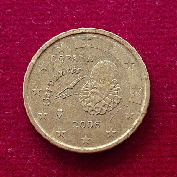 Spain 10 Euro Cent 2nd Map Head of the Spanish Writer Miguel de Cervantes 2006 Coin