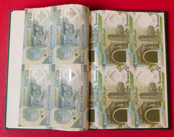 The Bank of Lebanon - Lebanese Commemorative Banknotes of 100,000 Livres (Polymer) Pre-Printing Stage to Post-Printing Stage Book - Image 7