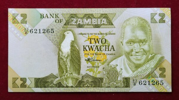 Zambia 2 Kwacha The African fish eagle Banknote