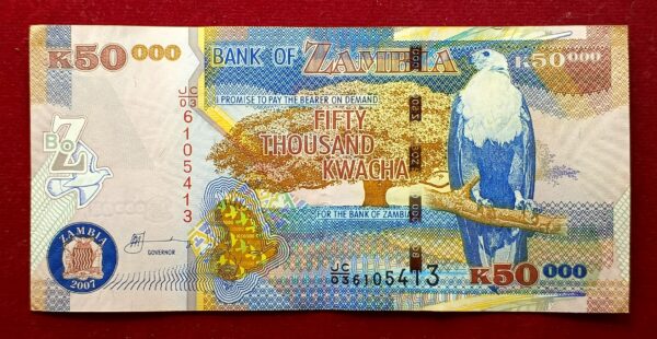 Zambia 50000 Kwacha Piguargue 2007 Banknote