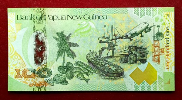 Papua New Guinea 100 Kina 35th Anniversary of Bank 2008 Hybrid substrate Banknote (Commemorative) - Image 2