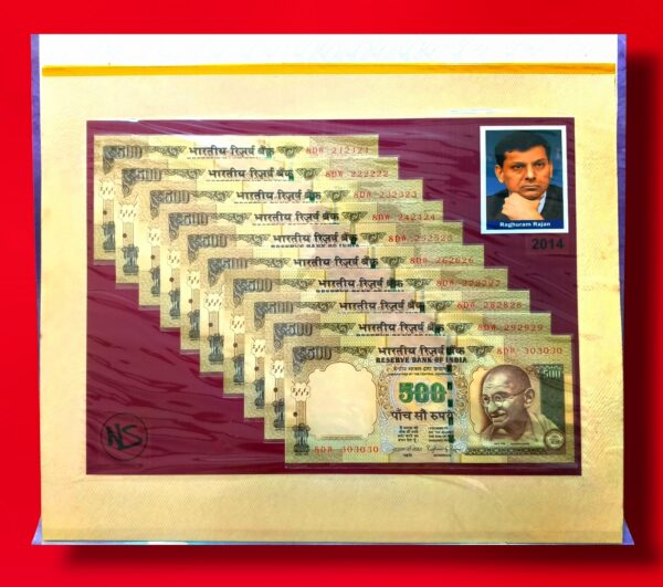 500 Rs Raghuram Ji Rajan Same Prefix 100 Notes 010101 to 999999 & 1000000  - Extremely Rare Collection - Image 3