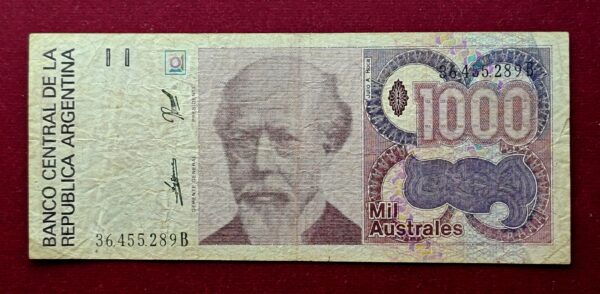 Argentina 1000 Australes Julio A. Roca Banknote