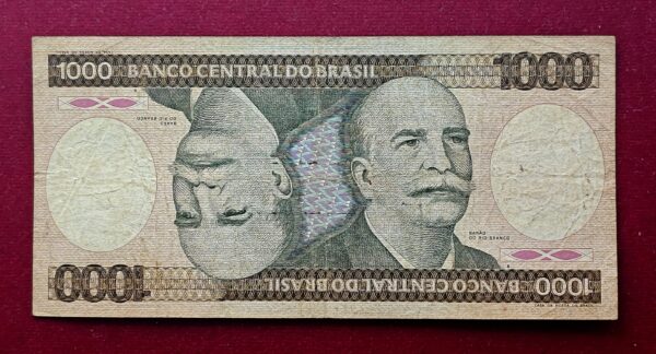 Brazil 1000 Cruzeiros 2nd Edition 1st family Banknote